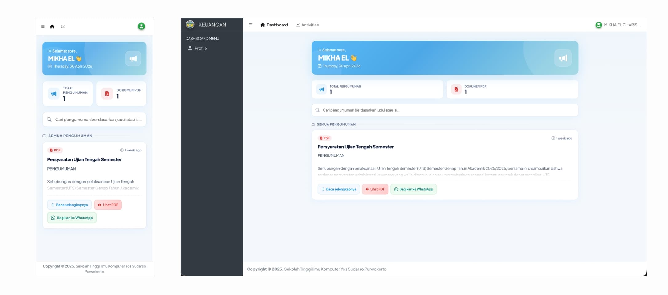 Students Dashboard